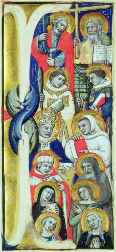 Un Friso con Medallones que Representan a Cristo, San Pedro, San Pablo y los Discípulos, y la Virgen María de Italian School